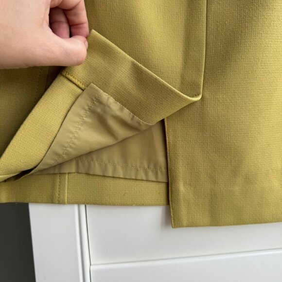 Halogen Pastel Yellow Structured Mini Pencil Skirt size 2 petite - Picture 8 of 9
